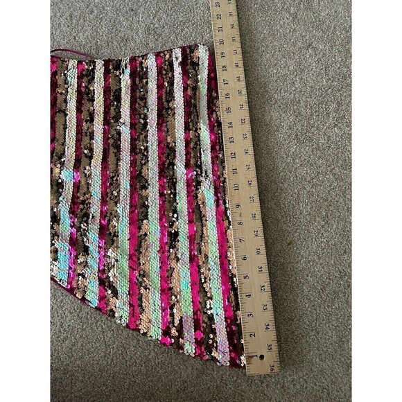 Good‎ time USA Tube Top Strapless Sequence Shimmer Pink Club Dance S Barbiecore - Picture 4 of 8